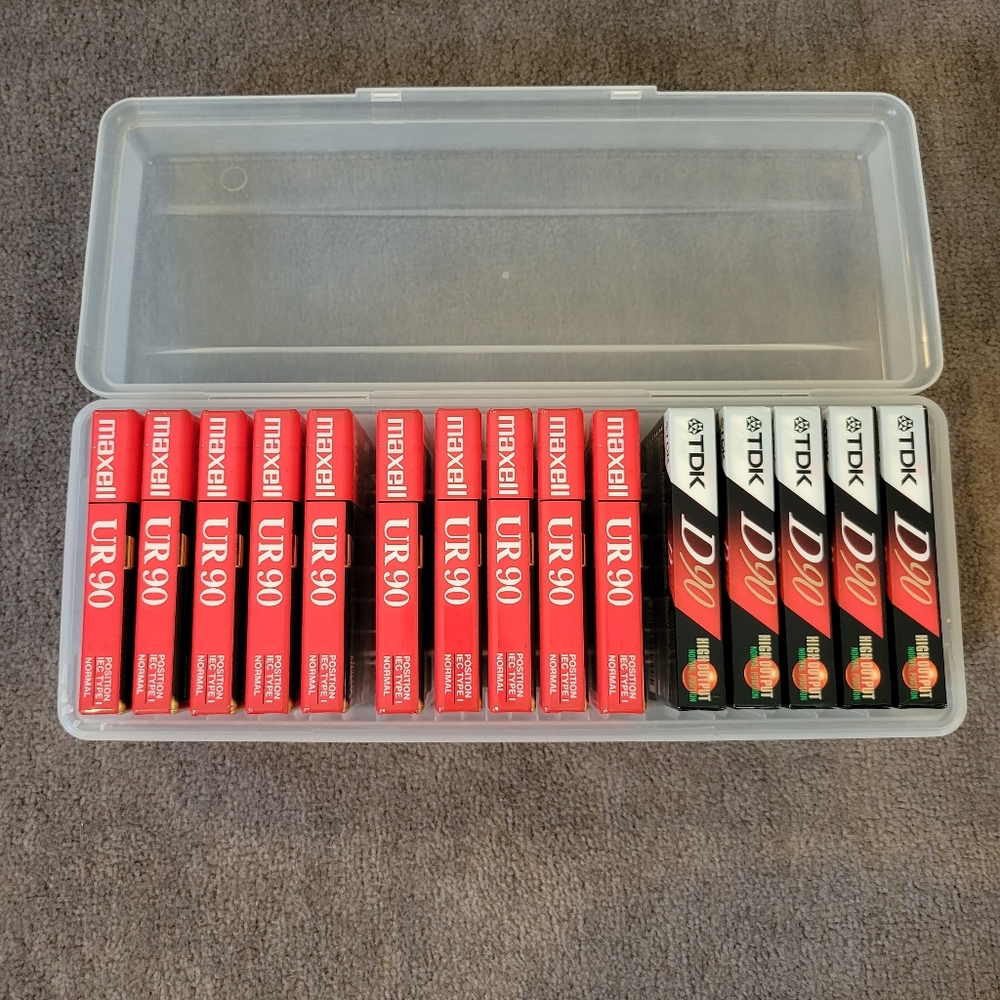 Maxell UR-90 and TDK D90 audio cassette tapes